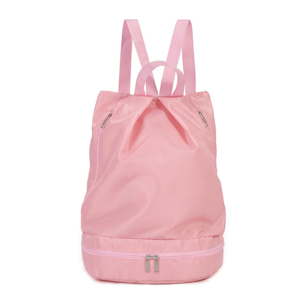BDKMMS Swim Bag, PVC Waterproof Gym Bag Beach Backpack with Wet & Dry Compartments for Gym Swimming Workout Sport Gear