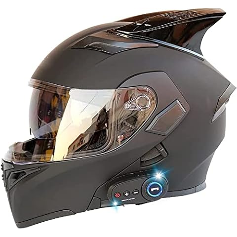 EBAYIN Bluetooth Motorcycle Flip-Up Full Face Helmet Modular Bluetooth Helmet DOT+ECE Certified Dual Sun Visor Men And Women Four Seasons Universal Anti-collision Helmet,I-XXLarge Cover