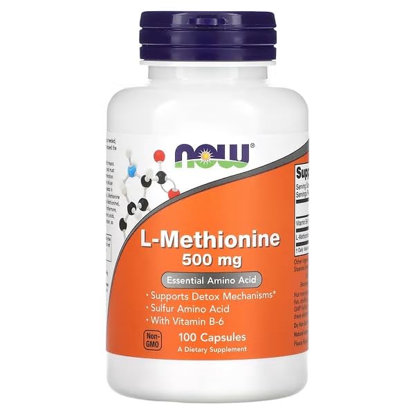 L-Methionine Compatible With NOW Foods, 500 mg, 100 Capsules + Bonus Pill Organizer, Pill Case 7 Days - Image 3