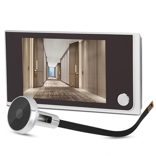 Pssopp Mirilla Digital con Pantalla LCD de 3.5 Pulgadas, Visor para Puerta de Aleación de Zinc, Cobertura de 120 Grados, Cubierta Giratoria de Privacidad, Compatible con Puertas de 40 a 100 mm para Hogar, Oficina u Hotel miniatura 7