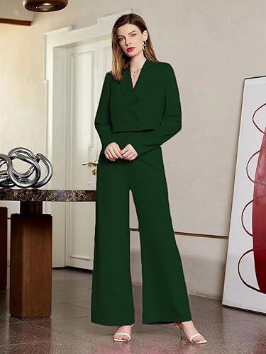 Image of KOTTY Women's Solid Relaxed Fit Full Sleeve Co-ord Blazer and Trouser Set.