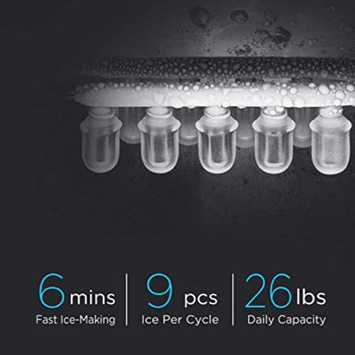 Máquina para hacer hielo 2 en 1 de encimera, 33 lb/24h miniatura 2