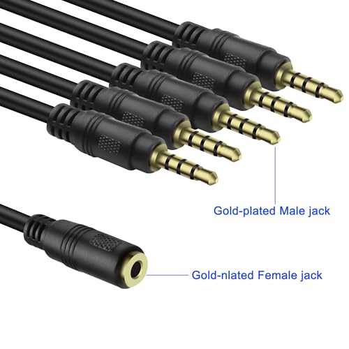 Cable divisor 3.5mm MEIRIYFA 1 hembra a 5 macho 50 cm miniatura 7