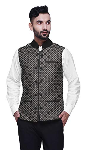 Atasi Fruits Printed Wedding Jackets for Men Nehru Jacket Waist Coat for Wedding & Festive Season