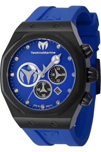 Technomarine Reef TM-523001 Reloj para Hombre - Impermeable - Analógico - Movimiento Cuarzo - Acero Inoxidable con Esfera Negro - 45mm