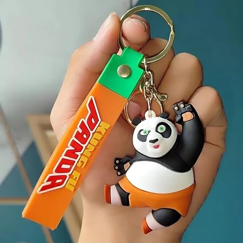 Image of Cute Cartoon Character Silicone 3D Key Chain with Strap Charm & Metal Hook, Merchandise Key Rings Gift for Kids Girls Boys Men & Women