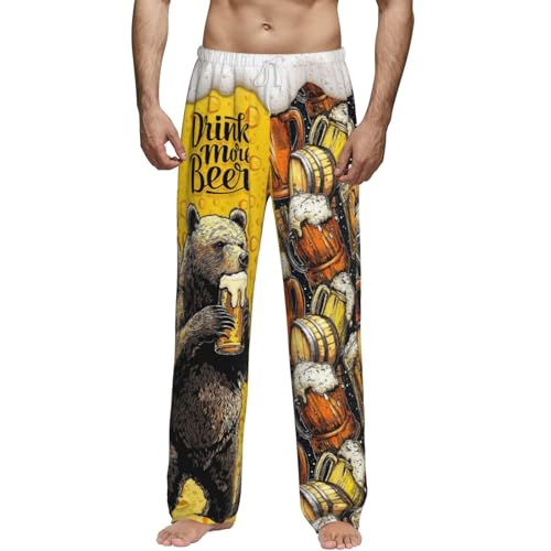 Men's Pajama Bottoms Men's Pajama Pants Lightweight Soft Long Lounge Sleepwear Pjs Bottoms with Pockets Drawstring