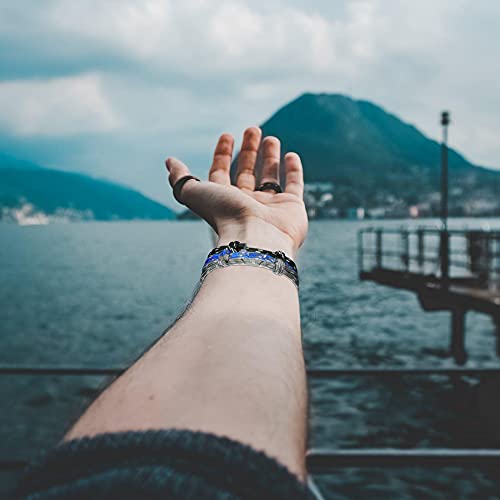 Jeka Nautical Braided Bracelet For Men Boys,Paracord Rope Surfer Bracelets Set String Cord Friendship Adjustable Handmade Knot Wristbands Gift 6 Pcs Back To School Bracelets Rakhi For Brother #TOP3