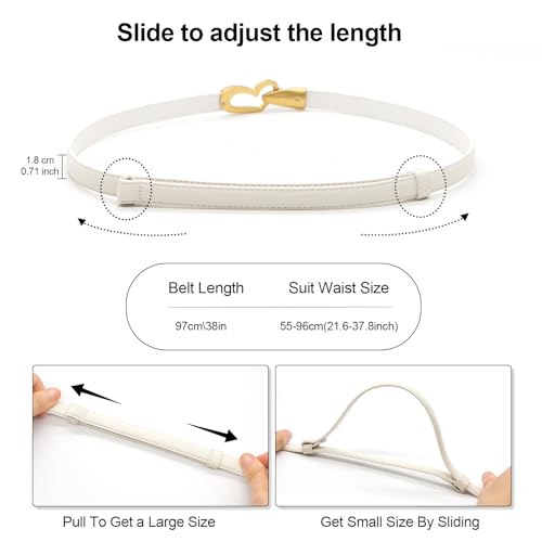 Long Keeper Skinny Belt Women Genuine Leather Waist Belts for Pants Jeans Dresses Elegant Adjustable Thin Ladies Waist Belt2