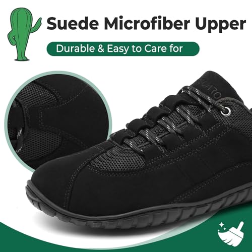 SAGUARO Barefoot Minimalist Shoes - Men's Unisex Adult Blue Casual Running Athletic Shoes - Wide Toe Box, Suede Microfiber Upper, Zero-Drop Sole, Non-Slip Rubber Sole, Removable Insole2