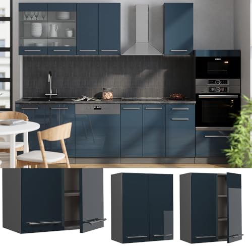 Vicco Pensile Da Cucina Blu Scuro Lucido 60 Cm - 3