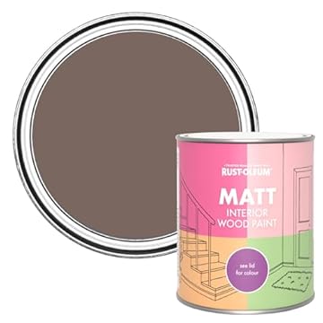 Rust-Oleum Brown Interior Wood Paint in Matt Finish - River's Edge 750ml
