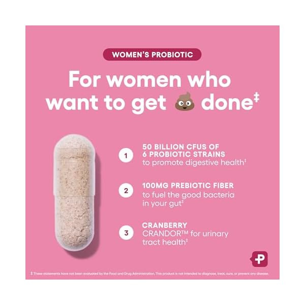 Physician's CHOICE Probiotics for Women - PH Balance, Digestive, UT, & Feminine Health - 50 Billion CFU - 6 Unique Strains for Women - Organic Prebiotics, Cranberry Extract+ - Women Probiotic - - Image 4