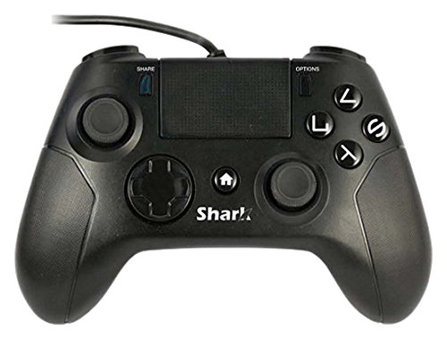 Xtreme Shark Gamepad PlayStation 4 Negro - Volante/mando (Gamepad, PlayStation 4, Analógico/Digital, D-pad, Hogar, Menú, Share, Alámbrico, USB)