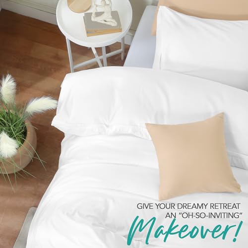 Image of Utopia Bedding Duvet Cover Set with Pillowcases- 2 Pieces Bedding Duvet Cover with Zipper Closure - 1 Duvet Cover with 1 Pillow Sham - Soft Brushed Microfiber (Twin /Twin XL, White)