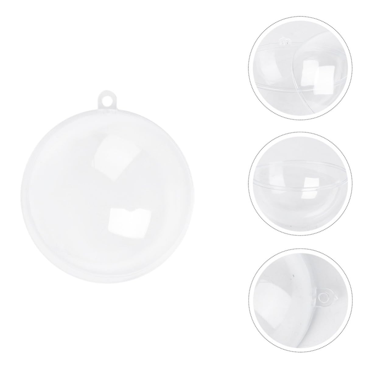 BESPORTBLE 40 Stück Befüllbare Transparente Weihnachtskugeln aus Abs zum
