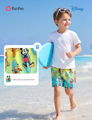 Image of Disney Stitch Spiderman Star Wars Cars Toy Story Mickey Boy Swim Trunks UPF50+Swim Shorts Compression Liner & Quick-Dry 6M-9Y