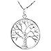 LuoMei Ciondolo in Argento Sterling S925 in Stile Coreano Semplice Ciondolo Albero Della Vita Ciondolo Maglione Femminilependente