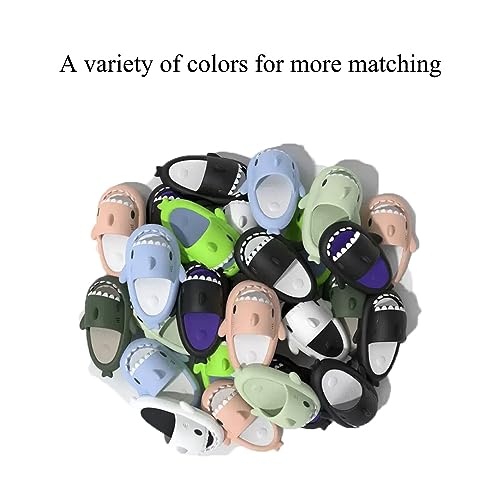 Zureto Two Color Shark Slides Shark Slides Bicolor Novelty Cloud Shark Slippers Anti-Slip Quick Drying Shark Sliders3