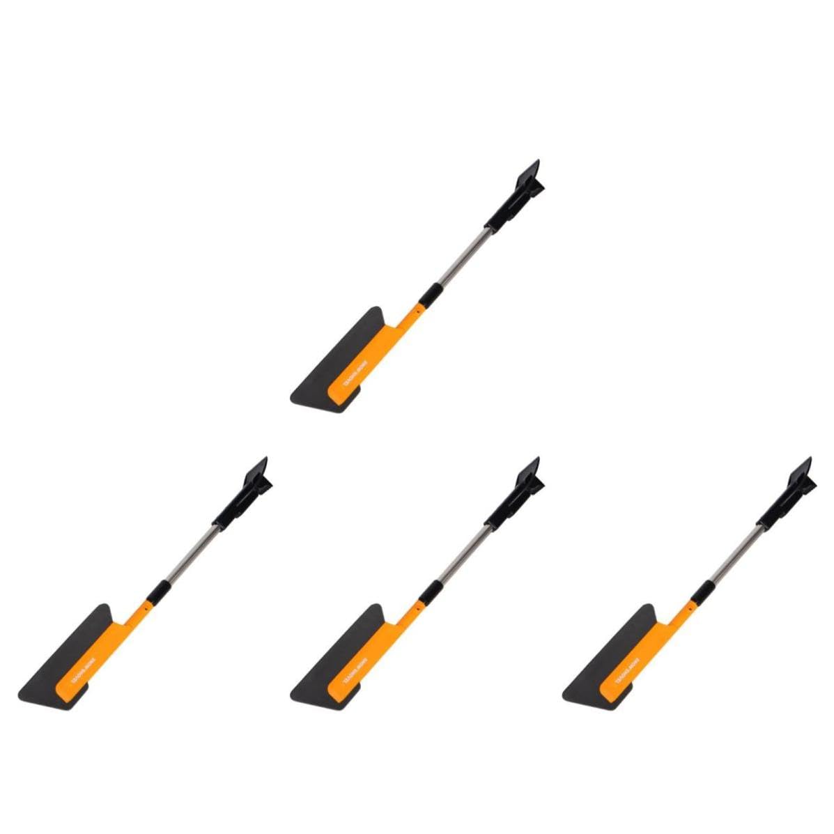 DOITOOL 4 Pièces Grattoir à Neige pour Voiture en Alliage D'aluminium et Abs, Outil Multifonction pour Déneigement et Dégel, pour Entretien Hivernal du Pare-Brise
