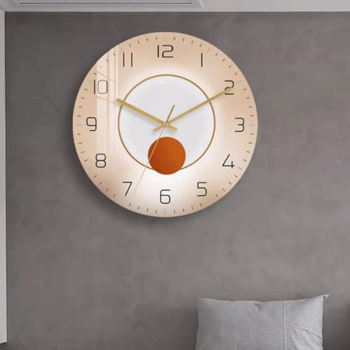 Pendule murale noire et silencieuse pour salon et chambre