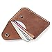 Yantahms Handmade Vintage Leather Card Wallet with Decorative Snap Closure – Slim Bifold Design, Two Sizes (Large 4.1