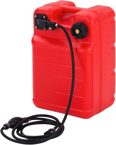 6.3 Gallon/24-l Marine Tank, Portable Tank with 10FT Lin, Marine Gas Tank for Outboard Engine Boats, Fishing Boat, Deck Boat, Yacht, I-Shaped Handle