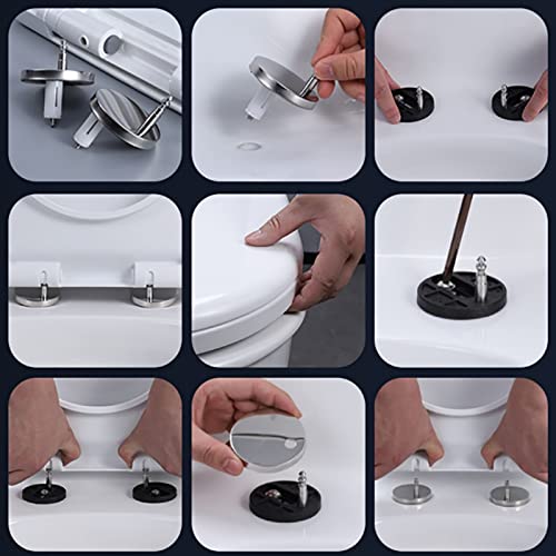 Abattant WC en U de taille B standard blanc avec fixation supérieure