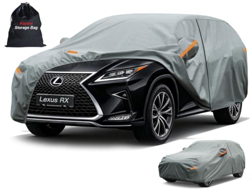 Image of Kayme Waterproof Heavy Duty Car Cover Custom Fit Lexus RX | thick soft non-woven with cotton lining, exquisite stitching, anti sun /UV /rain /snow /dirt, storage bag
