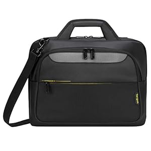 Targus CityGear Topload Notebook-Tasche, schlanke Laptoptasche für 14-15,6 Zoll, Umhängetasche mit Dome Protection System, ideale Tasche für Pendler – Schwarz, TCG460GL