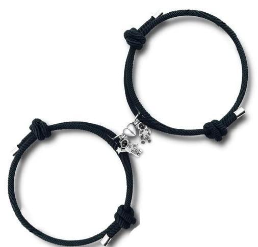 DEALNUT Magnetic I Love You Valentines Day Forever Spaceman Astronaut Broken Heart Love Couples Promise Friendship Wrist Band Cuff Dori Rope Bracelet For Unisex Adult (B0BLQQMWHY) Amazon Price History, Amazon Price Tracker