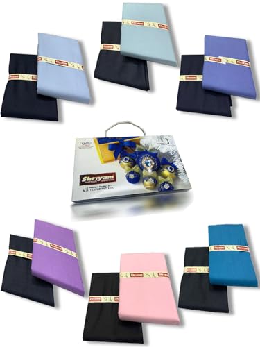 Image of Shirt pant Combo Pack of 6(Unstitched, Full Length Fabric)