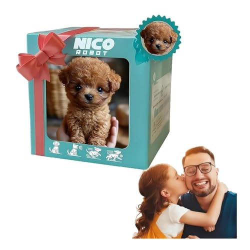 Ryfpdml Robot Dog My Realistic Robot Puppy Interactive Robotic Puppy Toy with Walking Barking Dog Toys Electronic Pet Gift Indoor Outdoor Decor Indoor and Outdoor (A2)