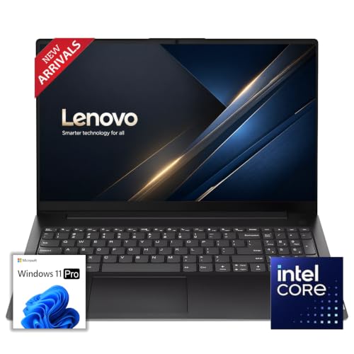 Image of Lenovo New 15.6 inch FHD Business Laptop(2026-2027 Premium Edition), Intel Powerful Processor, 8GB DDR5, 256GB PCIe, Ultra Slim Design, Wi-Fi 6, 14.5-Hour Battery Life, Windows 11 Pro with MS 365 for Web
