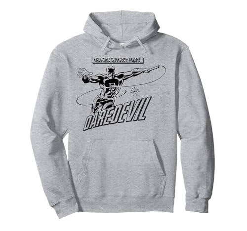 Image of Marvel Daredevil The Man Without Fear! Retro Pullover Hoodie