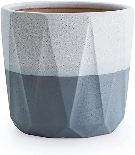Amazon Co Jp プランター 鉢 陶器鉢 植木鉢 大型 プランタ 白 灰色の幾何学的な創造的なヨーロッパの植木鉢家の装飾の屋外の庭のための陶磁器のプランター Llxyzrzbhd 902 Diy 工具 ガーデン