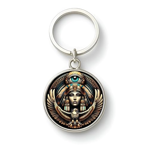 Image of MG | Protective Evil Eye /Spiritual Symbols /Om /Motivational Keychains | Double-Sided Metal Key Ring | Good Luck and devine Charm for Car, Bike, Home & Office