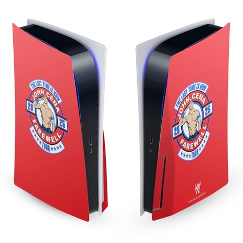 Head Case Designs Officially Licensed WWE Farewell Tour John Cena Vinyl Faceplate Sticker Gaming Skin Decal Cover Compatible with Sony PlayStation 5 PS5 Disc Edition Console