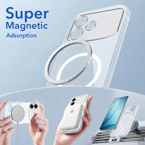 Image of Jkobi Lifetime Anti-Yellow MagSafe Compatible Clear Back Cover Case for Oppo F33 Pro 5G (Sleek Hard Crystal | Shockproof and Camera Protection)