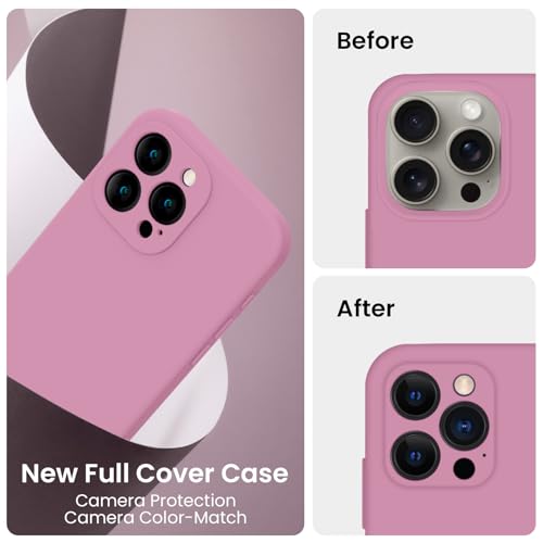 Image of FireNova Designed for iPhone 16 Pro Case, Silicone Upgraded [Camera Protection] Phone Case, Soft Anti-Scratch Microfiber Lining Inside, 2024, Lilac Purple
