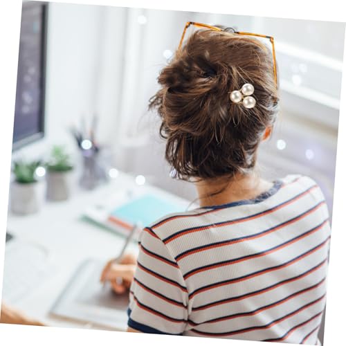 COLLBATH 3個 珍珠付き和風ヘアスティック 髪飾り パールヘアフォーク ヘアバンスティック 髪まとめ用アクセサリー 女性向け和装ヘアアクセ