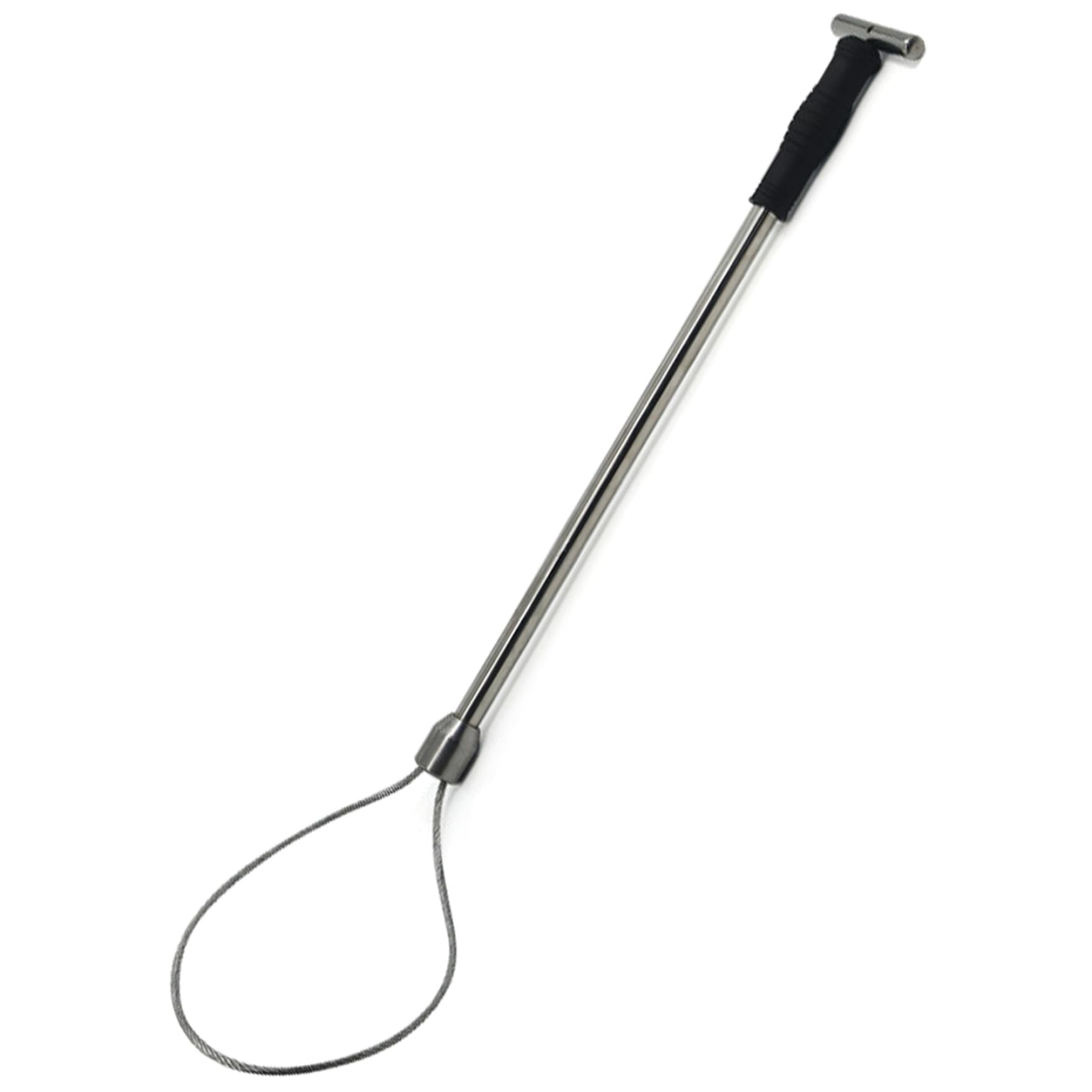 Asta di cattura per animali resistente con anello regolabile Catcher in acciaio inossidabile da 19 pollici per un controllo sicuro e umano Forniture di cattura sicure per uso agricolo, accalappiacani