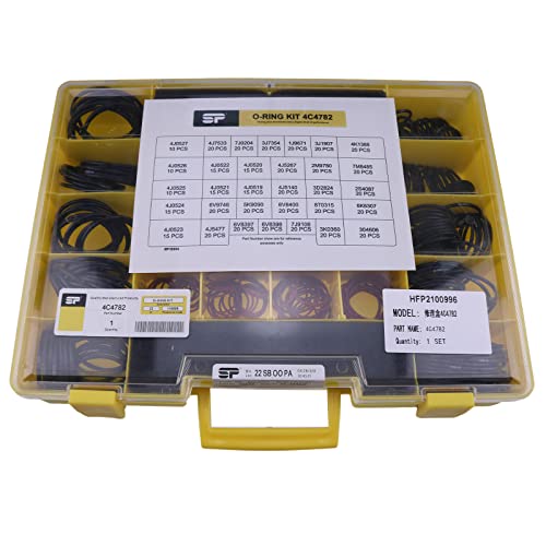 Image of 580PCS Seal O-Ring Kit 4C-4782 270-1528 Compatible for Caterpillar SAE STOR ORFS 61 62 Nitrile 90, Hydraulic Hose Fitting Orings