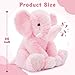 MorisMos Large Elephant Stuffed Animal, 19.6inch Soft Stuffed Elephant Plush Companion Gifts for Girls Boys, Pink