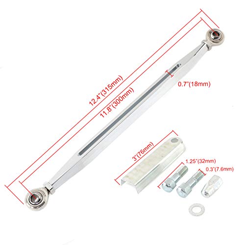 INNOGLOW Chrome Shift Linkage Gear Rod for Harley Softail Dyna Street Glide Touring Road King 1980-2019
