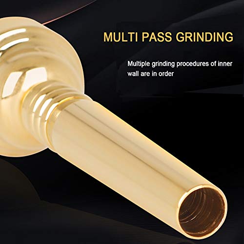17C Trumpet dezirZJjx 17C Size Professional Brass Trumpet Mouthpiece Musical Instrument Accessory - Golden