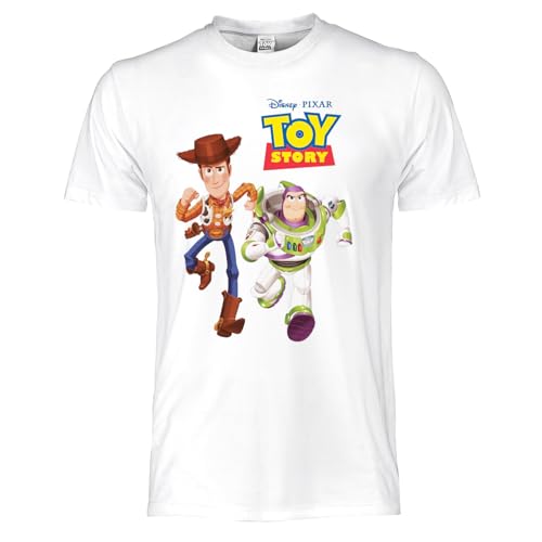 T-Shirt Toy Story Woody Buzz en Pur Coton Doux Évitant les Irritations Enfant