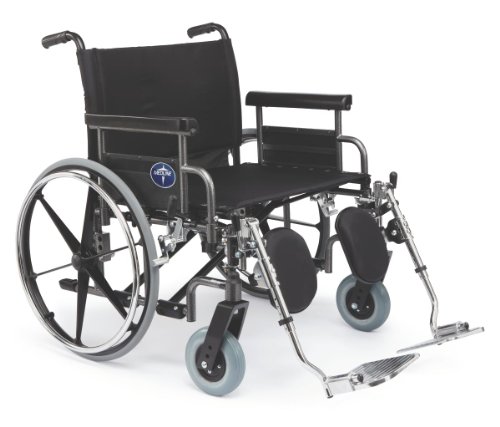 Medline Excel Shuttle Bariatric Wheelchair, 24 Inch