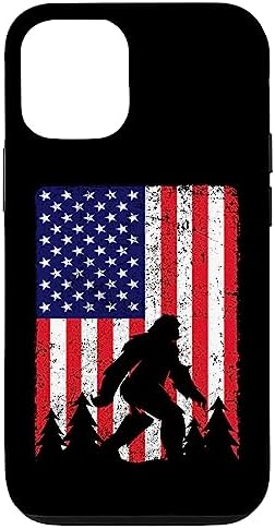 iPhone 12/12 Pro Patriotic Bigfoot 4th of July American USA Flag Bigfoot Case