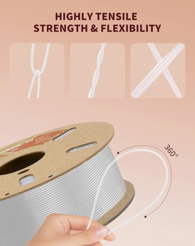 Image of DURAMIC 3D TPU Filament 1.75mm Clear, TPU Flexible Filament 95A, Soft TPU 3D Printing Filament, 1kg Spool, Dimensional Accuracy + /- 0.05mm, Clear 1 Pack